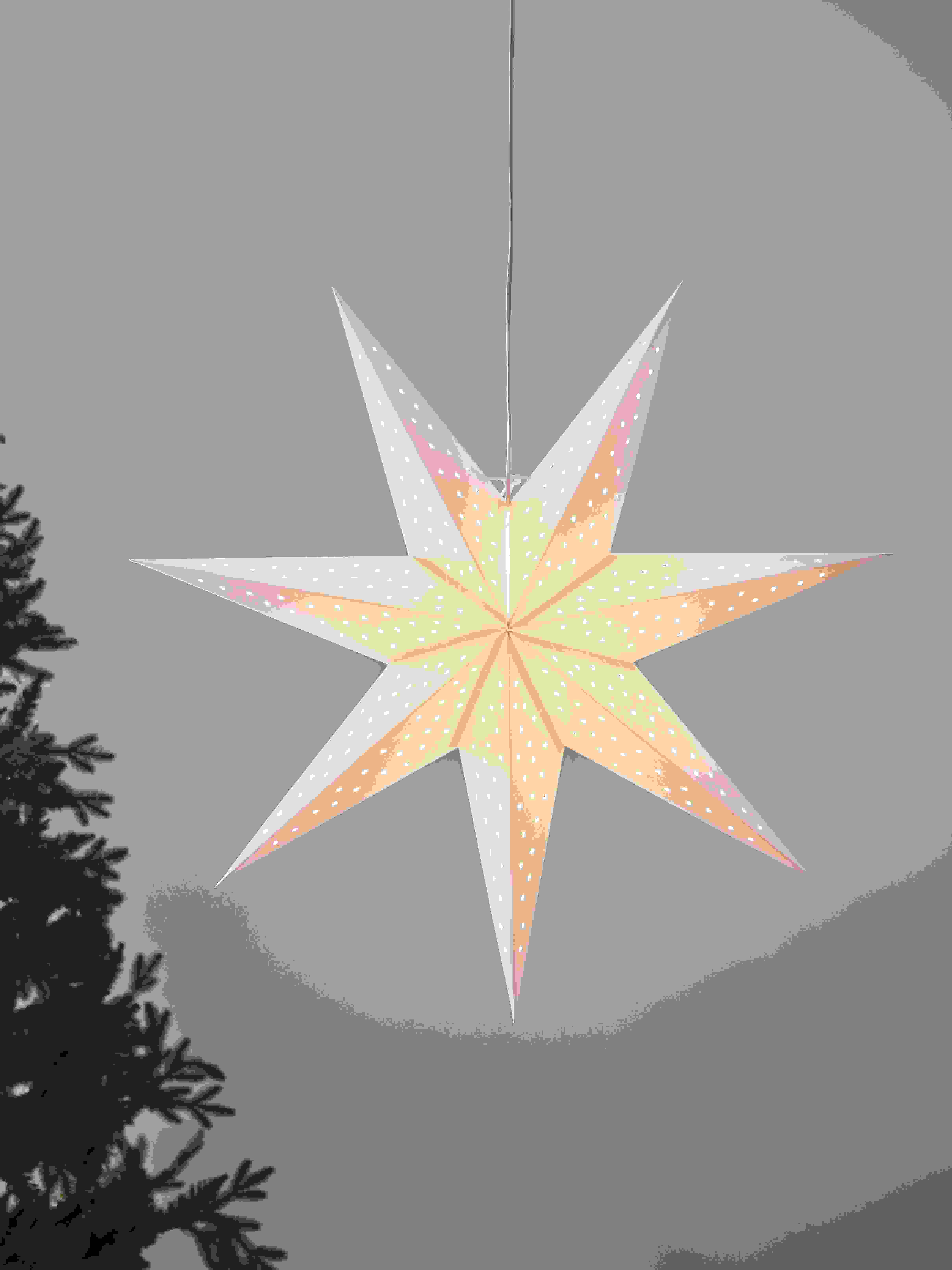 Clara - Stjärna Vit 75cm