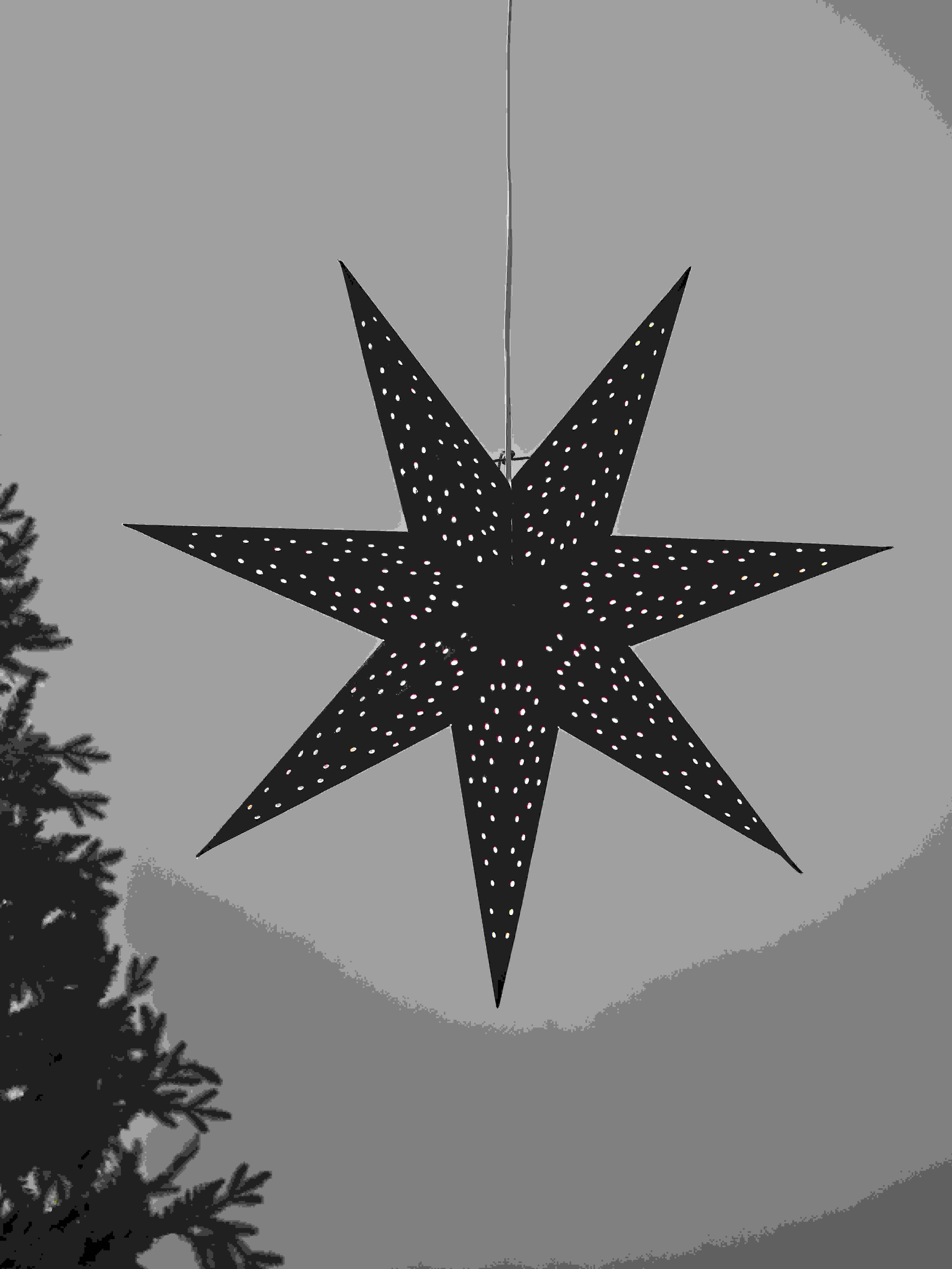Clara - Stjärna Svart 75cm