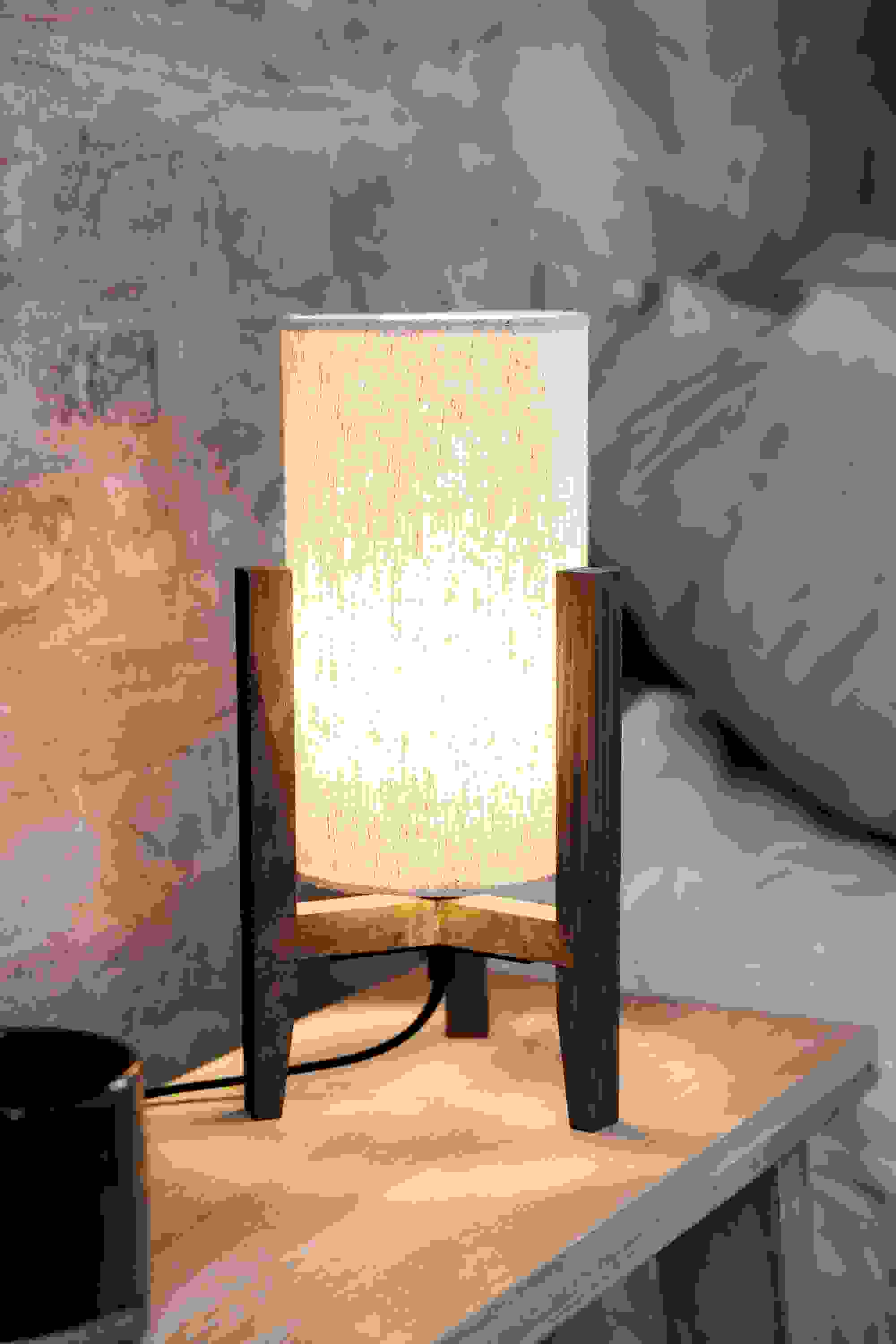 Eruca - Table lamp Walnut/Beige 34cm
