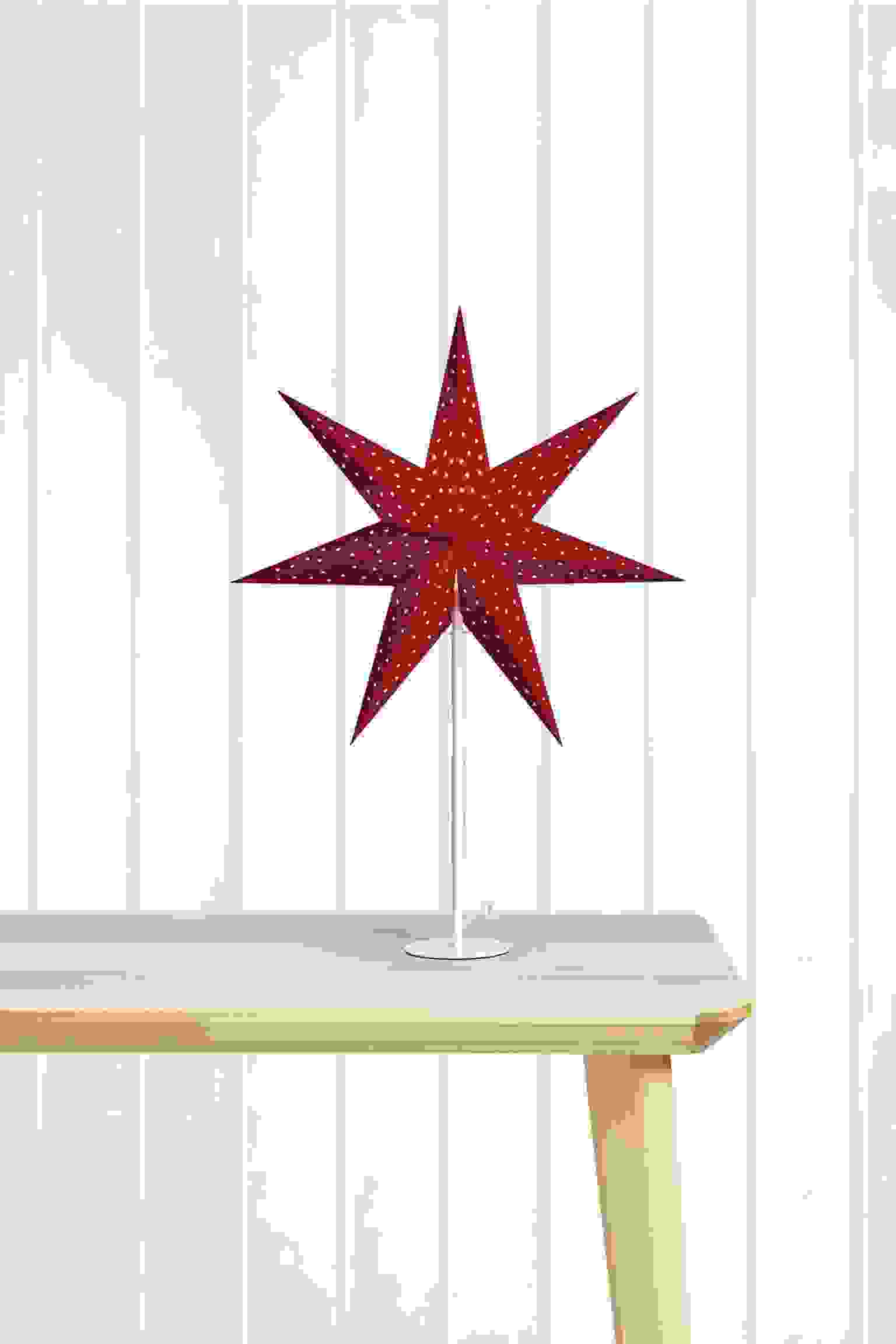 Clara - Bordsstjärna Röd/Vit 45cm
